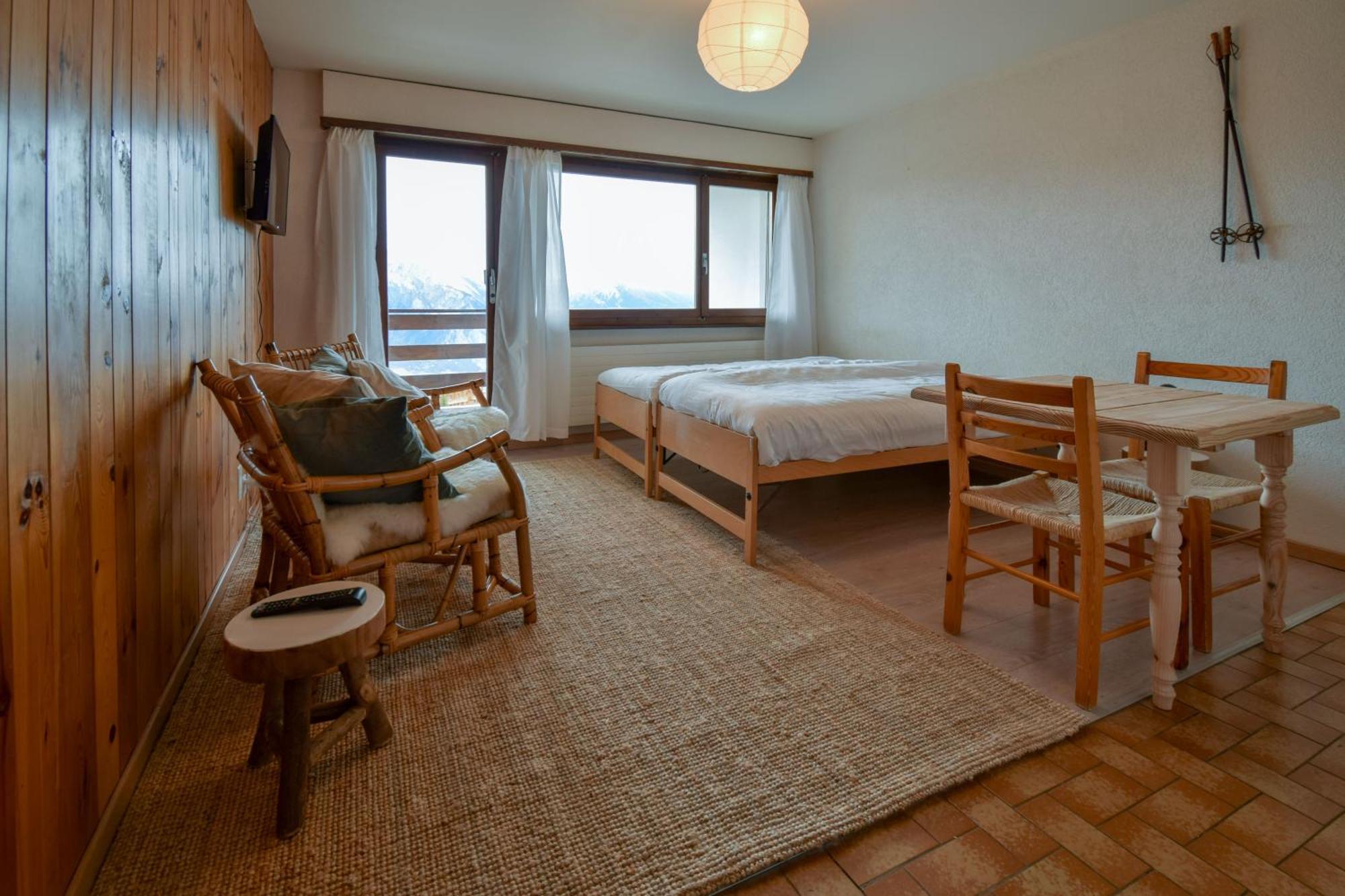 Apartment Mont-Parrain La Tzoumaz Bagian luar foto