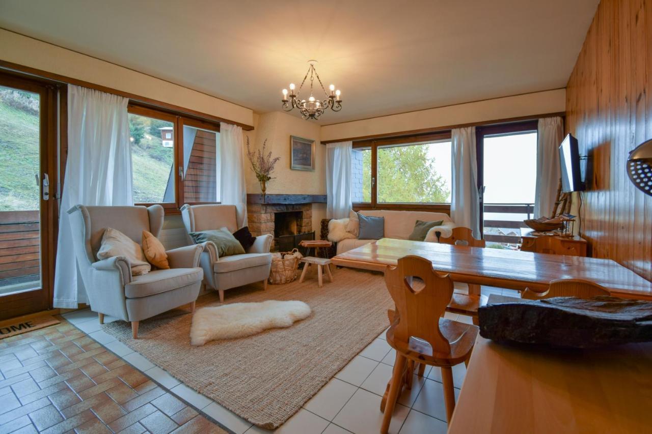 Apartment Mont-Parrain La Tzoumaz Bagian luar foto